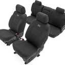 Rough Country Neoprene Seat Covers for Chevy Silverado & GMC Sierra 2500HD/3500HD (2014-2025) CrewCab - Waterproof & UV Resistant, Foam Padded