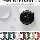 Miimall Compatible for Google Pixel Watch 4(2025) 3 2 1 41mm Bands, Soft Silicone Waterproof Sport Wristband Strap Band for Google Pixel Watch 4/3/2/1 for Women Men (Large, Grey-Yellow)