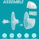 Paruu Hands Free Breast Pump P16, Wearable Breast Pump Electirc Portable with 4 Modes & 12 Levels, Max 309mmHg Strong Suction 19/21/24mm Flange Inserts Wearable Breastfeeding Pump, 2 Pack White