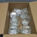 DaYammi Mason Jars with Lids and Straws, 6 Pack 16 Oz Glass Cups for Cold Beverages, Juice, Smoothies, Iced Coffee, Cocktails Leak-Proof Drinking Glasses with Sealed & Straw Lids, Clear