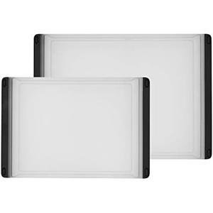 OXO Good Grips 2-Piece Plastic Cutting Board Set (Pack of 1),Clear