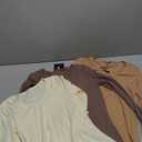 Ficerd 3 Pack Women's Long Sleeve T Shirts Cotton V Neck Slim Fit Tops Ribbed Knit Layering Casual Basic Tees 2025 Fall (Mocha, Cookie, Cream Small)