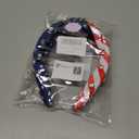 American Flag Knotted Headband for Women, 4th of July Headband with Rhinestones, Patriotic USA Flag Hair Accessories for Independence Day, Parade, Party and Daily Wear