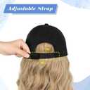 AISI QUEENS Hat Wig Hat with Hair Attached for Women Cap with Hair Attached for Women Baseball Cap Wig Extensions Short Wave Synthetic Adjustable for Daily Use
