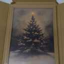 Vintage Christmas Wall Art Natural Christmas Tree Wall Decor Paintings Winter Landscape Pine Tree Poster Canvas Prints for Farmhouse Mantel Bedroom Living Room 12x16 inch Wood Framed