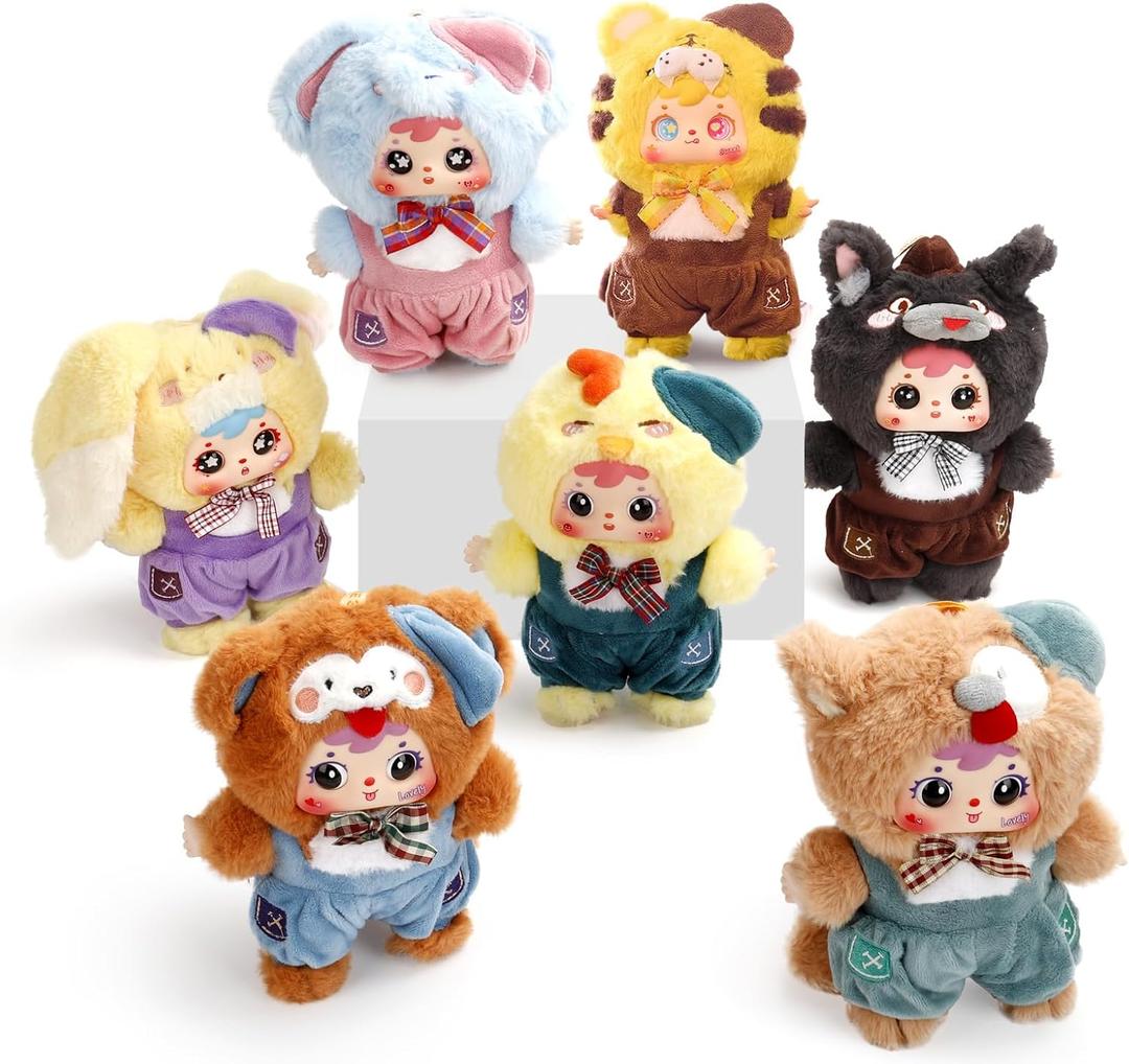 Kawaii Plush Blind Box, Cute Blind Box Figures, Random Design Action Figures Collectible Toys Home Decorations, Single Box
