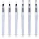 6pcs Pencil Style Envelope Moistener, Letter Sealer Envelope & Stamp Moisteners with Nylon Brush Head Envelope Licker Tool Mailing Moistener Wetter Roller for Office Classroom(Clear)