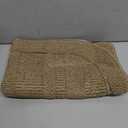 BEQHAUSE 30x18 Inch Kitchen Rug Mat Durable Kitchen Rugs Non-Slip Washable Absorbent Kitchen Mats for Floor Dirt-Resistant Semicircular Kitchen Mat (Beige)