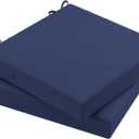 AAAAAcessories Outdoor Seat Cushions for Chairs, Waterproof, Fade-Resistant Patio Furniture Replacement Cushions, 19" x 19" x 3", Set of 2, Navy Blue