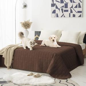 Tcksstex Waterproof and Anti-Slip Dog Bed Cover and Pet Blanket Sofa Pet Bed Mat car Incontinence Mattress Protectors Furniture Couch Cover for Most Cats Dogs, Pets 82x82-Chocolate