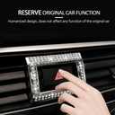 Bling Hazard Warning Button Cover Sticker Compatible with Honda 10th gen Honda Civic/Accord (2018-2022) Zinc Alloy Crystal Warning Light Decal
