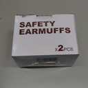 Floriogra 2 Pack 34dB Noise Canceling Headphones For Shooting, Hearing Protection Earmuffs, Ear Protection Headphones, Thickened Headband Ear Muff For Noise Reduction for Shooting, Construction,Mowing (Black+black)