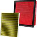 Capume 2PCS Cabin Engine Air Filter Kit Fit for 2019-25 ES350,2022-25 NX250, NX350,2019-22 AVALON,2018-24 CAMRY,2020-25 HIGHLANDER,2019-25 RAV4,CF12157,CA12377,87139-0E040,17801-F0050