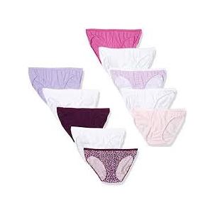Hanes Women's Bikini Underwear Pack, Classic Cotton Bikini Panties, 10Pack 