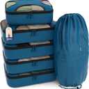 Shacke 6 Set Packing Cubes for Travel Lightweight Luggage Organizer (Gentlemen's Blue)