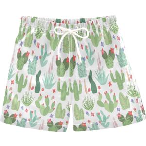 Retro Rodeo Cowboy Boys Swim Trunks Toddler Beach Board Shorts Quick Dry Kids Swimwear Bathing Suits 2T (White, S)