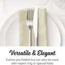 SimuLinen Champagne Linen Feel Disposable Dinner Napkins - Cloth-Like Kosher Napkins for Celebrations, Weddings, and Showers, 16"x16", Box of 50