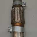 Exhaust Flex Pipe Universal Type 100% Stainless Steel For Heavy Duty and Cars (1 PC, 2.5X6X10 Clamps)