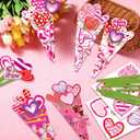 SYUCVQI 24 Sets Valentine's Day Flower Bouquet Craft Kit DIY Valentines Gift Make Your Own Flower for Valentine's Day School Classroom Home Fun Activities DIY Gifts
