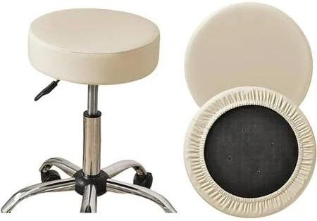 Stool Covers Round 2 Pack Bar Stool Covers Watedrproof Cushion Round Bar Stool Seat Covers for Bar Round Chair, Ivory 