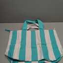Bagelite 22'' 50L Large Beach Bag with Zipper, Extra Large Canvas Tote Bag for Women, Weekender Pool Bag (Aqua Green22'' Xl)