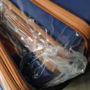 Merax Hardshell Luggage Sets 3 Pcs Spinner Suitcases with TSA Lock Lightweight, Blue Brown, 20/24/28 Inch