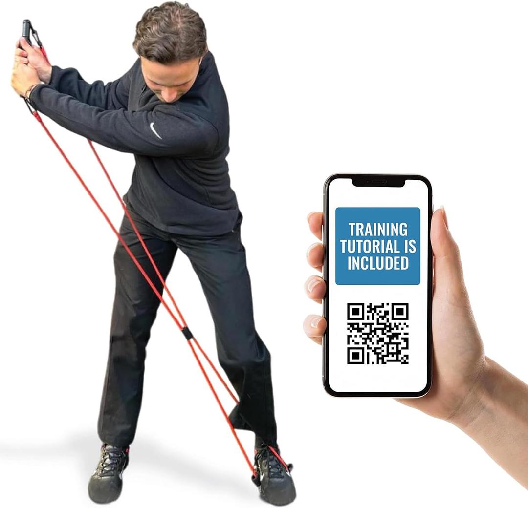 Golf Swing & Grip Accuracy & Power Trainer | Resistance Band Training Aid for Swing Path, Grip & Muscle Memory | Pre-Round Warm-Up & Practice Tool | Golf Training Aids & Accessories | Right Hand Only