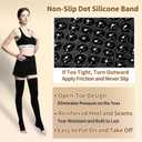 20-30 mmHg Compression Stockings for Women and Men, Medical Graduated Compression Hoses, Open Toe Thigh High Compression Socks, Long Toeless Support Stockings for Varicose Veins, Edema, DVT