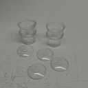 Patelai 4 Pieces Sugar Bowl Acrylic Clear Sugar Bowl with Lid and Salt Spoon Storage Jar with Airtight Lid for Salt, Tea, Spices, Herbs, Condiments(13 oz)