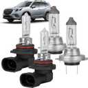 RXTSQI 9005 High Beam+H7 Low Beam,Fit for 2005-2014 Subaru Outback Light Bulbs,3400K 5500LM High Low Beam,High Performance Replacement Bulb,Mini Size,Pack of 4