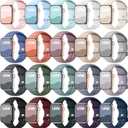 Knossen 20 Pack Compatible with Apple Watch Bands 45mm 44mm for Women Men, Waterproof Silicone Sport Band Straps for iWatch Bands Series 1110 9 8 7 6 5 4 3 SE Ultra/Ultra 2/Ultra 3