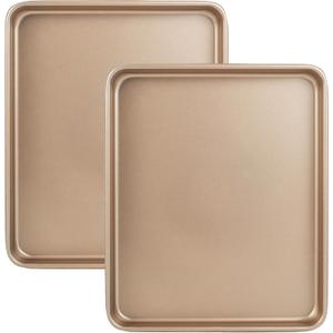 Nonstick Baking Sheet Pan Oven Set for Kitchen Cooking, 13 inch Cookie Sheet Bake for Home Goods Baking Dishes, Walooza Carbon Steel Roast Pan Non Stick Bakeware Trays, Baking Supplies Essentials Sets