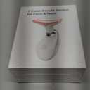 Red-Light-Therapy-for-Face-and-Neck, 7 Color Face Massager Tool for Wrinkles, Double Chin, Vibrating Facial Massager with Thermals for Skin Care, Glossy White