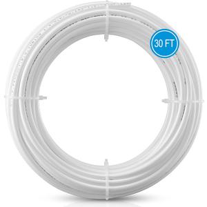 30FT 1/4 Inch O.D.RO Water Tubing,NSF Certified Pipe for RO(Reverse Osmosis) Water Purifier Filter System,BPA free Flexible Plastic Hose(white)