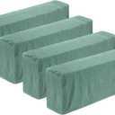 uxcell 4 Pcs Stretch Armrest Covers, Polyester Couch Armchair Cover Water Resistant Plaid Chair Arm Rest Slipcovers for Sofa Recliner, Green