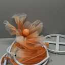 Giant Flowers for Decoration,Wedding Reception Essential Decoration,5.6 Ft Big Artificial Silk Flower with Stems and Stands,Party Banquet Background Decor，Home Decor（Orange Champagne）