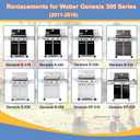 19.5" 62752 Grill Burner Set for Weber Genesis 300 Series, Burner Tube Replacement Weber Genesis E310 E320 E330 S310 S320 S330 EP310 EP320 EP330 with Front Control