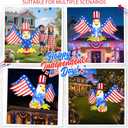 4th of July Inflatable Eagle Decorations 6FT Bald Eagle Blow up Patriotic Inflatables Outdoor Decoration with LED Lights Memorial Independence Day Blowup Decor for Yard Lawn Garden Party