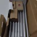 Silver Bay Window Curtain Rods - 32 to 86 Inch Center Rod, 32 to 58 Inch Side Rods, Decorative Drapery Rods with Bling Finials