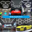 LZHOME Hexagon 5000K LED Garage Lights: 25 Pack Updated 1.31-inch Wider Size, 26300LM Super Bright Hex Lighting LED Ceiling Shop Light for Garage, Car Detailing, Workshop, Warehouse, Gym, Basement