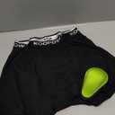 KOOPOW Youth Boys Compression Shorts with Soft Protective Athletic Cup, Boxer Briefs Underwear for Baseball, Football, Lacrosse,Black XL