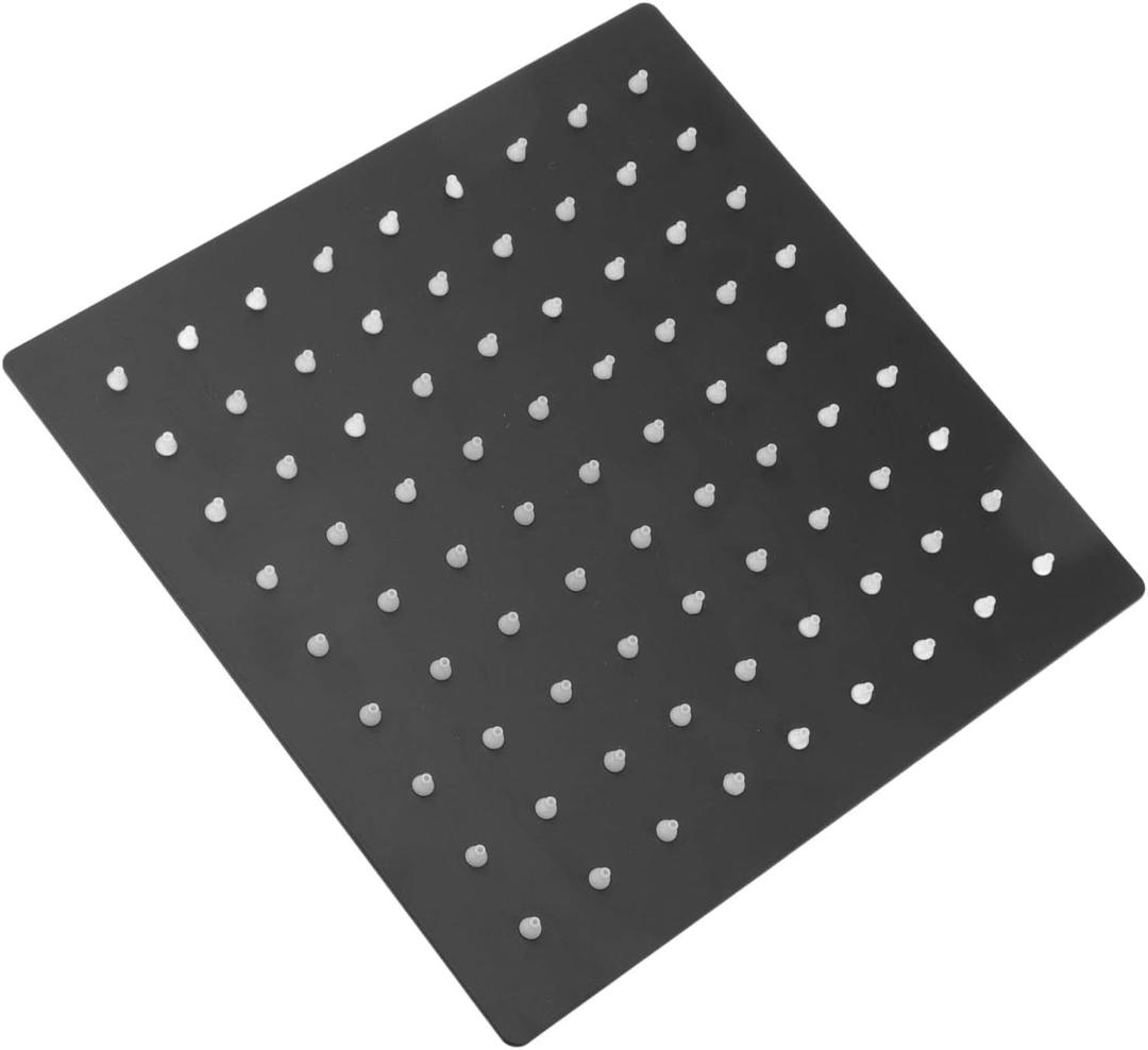 G1/2 Stainless Steel Rainfall Shower Head 360 Degree Rotatable Square Top Ceiling Mount Showerhead High Flow Bath Nozzle for Bathroom