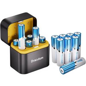 AA Rechargeable Batteries Lithium 16 Pack with Charger - 1.5V 3600mWh High Capacity Rechargeable AA Batteries, 2000 Cycles Long-Lasting Li-ion Doubel A Batteries