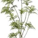 Artificial Mahonia fortunei Tree 7ft Tall Fake Trees for Indoor, Large Mahonia fortunei Plants with White Planter for Home Decor and Housewarming Gift,