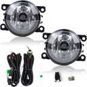 RP Remarkable Power, Fog Light Set for 2006-2014 Suzuki Grand Vitara/ SX4 4DR Sedan/Alto/Acura/HD/FD/etc 4F9Z15200AA Clear Lens w/Wiring Harness& Switch Halogen Bulbs Universal FL7116 (Left and Right Sides)