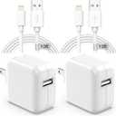 Apple iPad Charger Wall Charger and Cord 10 ft 2Set,12W iPad Fast Charging Block and Cord 10 ft Apple Certified Lightning Cable for iPad 7th 8th 9th Generation/Air/Mini,iPhone