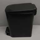 TIPGO Slim Bathroom Trash Can with Lid Soft Close, Step Pedal, 6 Liter / 1.6 Gallon Stainless Steel Trash Bin, Small Garbage Cans for Bedroom, Office, Kitchen (Matte Black)