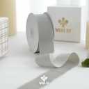 MEEDEE Silver Velvet Ribbon 1.5 Inch Single Face Nylon Velvet Ribbon 10 Yards Spool Grey Ribbons for Christmas Tree, Gift Wrappig, Rustic Wreath, Velvet Bow, Hair Bows, Crafts Supply, Home Decor