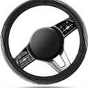 Road Comforts Car Steering Wheel Cover - Microfiber Leather Steering Wheel Wrap Sports 14.5-15 Inch Steering Wheel Cover Non-Slip for Men Women Grey Color