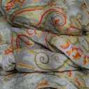 NEWLAKE Cotton Bedspread Quilt Sets-Reversible Patchwork Coverlet Set, European Beige Floral Pattern, California King Size